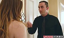 teen stacey leann deepthroats monster cock in garage punishment 😈