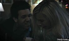 Boyfriend intensely fucking two girlfriends in anal threesome