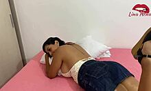 Lina henao masturbates as father-in-law discovers her fetish orgasm