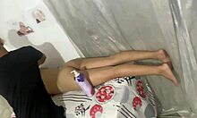 Father's friend massages latina for pussy fucking