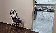 Wow, I finally fulfilled my fantasy with my sister-in-law's monster cock gagging blowjob!