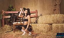 Big Ass Brunette Babe Strips Teasingly In Latex