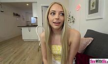 Stepsis Teases Stepbro's Hard Cock for Relief.