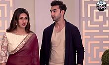 Chubby Tv Aunty Divyanka Tripathi Aka Ishita Beautiful Navel In Transparent Sari