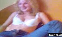 Blonde teen amateur surprises with free video.