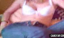 Blonde teen amateur surprises with free video.