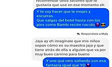 Maly Mendoza convinces her teacher for intimate masturbation session