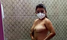 i shower after shooting homemade porn in the hotel, my pussy ready for another intense fuck.