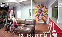 Teen Brandi gets tricked into sucking Bruno's massive cock roughly