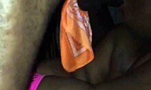 Freaky black bbw chokes on big black cock at party