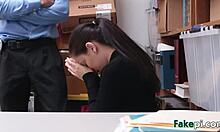 Pretty Dylan Luscious nude body caught in shop by fake manager