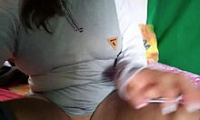 my stepdaughter dancing in my room then we fuck caressing her vagina with my big cock