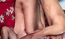 how does this natural tits teen get fucked doggystyle at home?