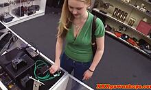i can't believe i'm sucking the pawnshop owner's cock for cash, it's so wild