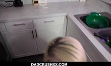 Blonde teen 18+ Carmen Callaway cheats with stepfather in POV fucking scene