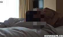 Shy dating couple's first homemade sex tape with riding