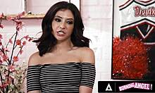 naughty petite jane wilde deepthroats monster cock before rough pussy fucking