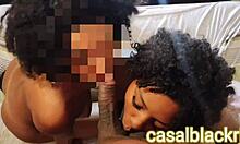 My best friend visited, sucked my husband, and I joined in for wild interracial fun. What a crazy big cock ride!