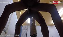 horny brunette babe luna corazon bent over for big cock at gym