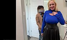 Massive black cock relentlessly pounds the cheating hotwife in her cage, making her tits bounce wildly.