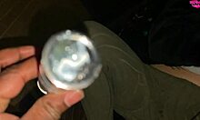 i watch nasty girl fuck her shaved pussy in shopping trolley. Outdoor public pov homemade