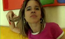 petite babe with big tits on casting couch