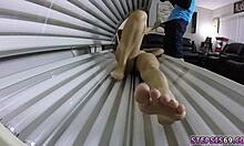 My partner's sister caught giving blowjob in college