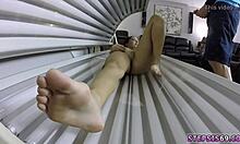 My partner's sister caught giving blowjob in college