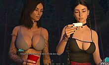 she boldly exposes her big tits in close-up, horny and slutty teen wants attention