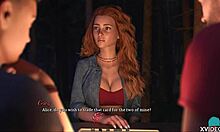 she boldly exposes her big tits in close-up, horny and slutty teen wants attention