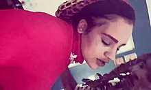 Beautiful white BBW dives into interracial threesome with Latina LadyBrazy