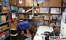 Shy sweety stealer gets massive wiener in her mouth