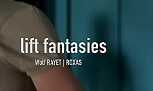 Trailer for elevator fantasies with Roxas in gay bareback cumshot scene on gaysight.com.