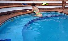 Nothing like pool afternoon oral and fuck with stepsister.