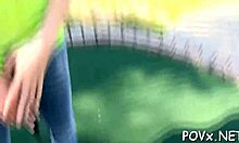 watch this cute teen sucking cock in pov blowjob?