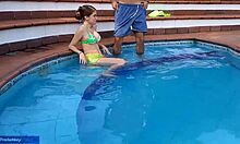 Nothing like pool afternoon oral and fuck with stepsister.