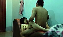 Myanmar couple shares intimate moments on the couch