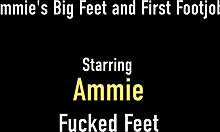 High HEELed TEEN AMMIE GETS OFF on FIRST FOOT FETISH SESSION!