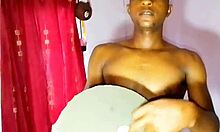 Woman inserts cucumber into her pussy at home for homemade pleasure