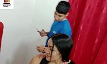 Stepmom pays with blowjob for photos