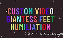 Petite Teen 18+ in Custom Giantess Feet Humiliation POV Session