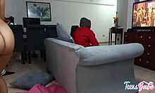 Amigo makes me cum hard while husband almost catches us