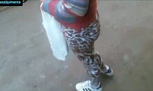 Crossdressing amateur bends for outdoor creampie