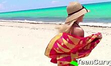 Crazy hot blonde teen 18+ sucks big cock