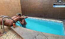 Teen 18+ Milf Gets Oral Massage And Fucked On Stairs By Lover!