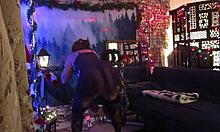 redhead milf wife homemade dance in purple teddy