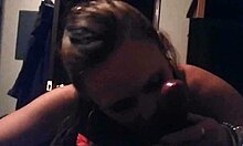 hey, that redhead chubby girl gives an amazing interracial blowjob to big black cock