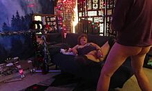 redhead milf wife homemade dance in purple teddy