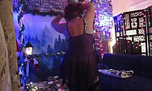 redhead milf wife homemade dance in purple teddy