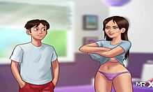 Masturbating to porn in Summertime Saga episode 25